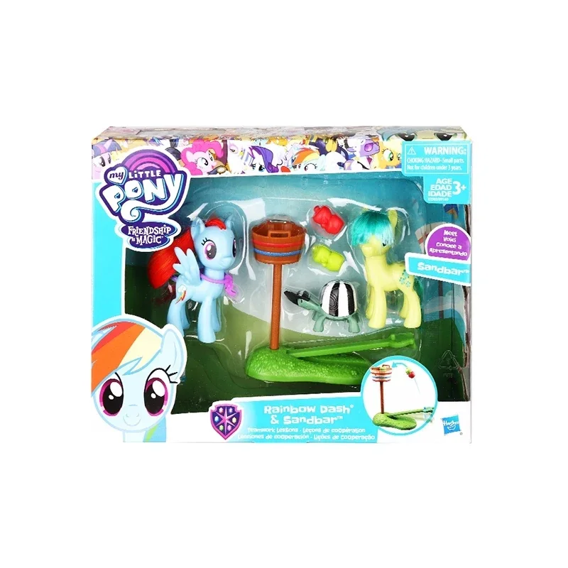 Hasbro My Little Pony Friendship Pony Set Rainbow Dash Sandbar Fluttershy Silverstream Model Doll Play House Toys Children Gifts