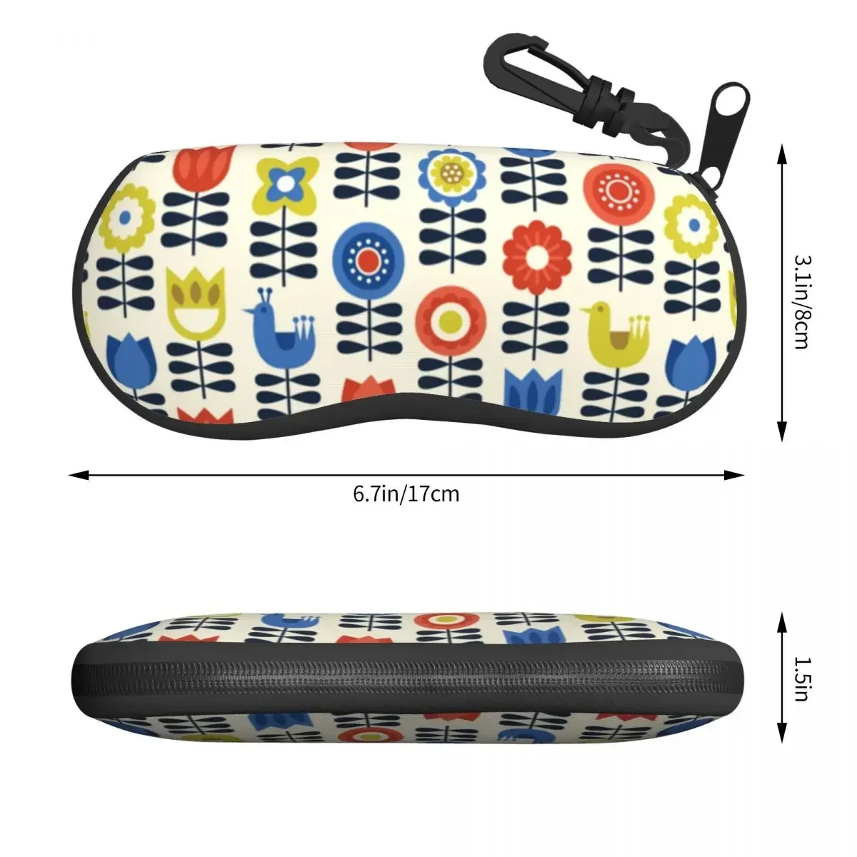 Custom Flowers Orla Kiely Vintage Shell Glasses Case Travel Abstract Scandinavian Eyeglasses Case Sunglasses Protector Box