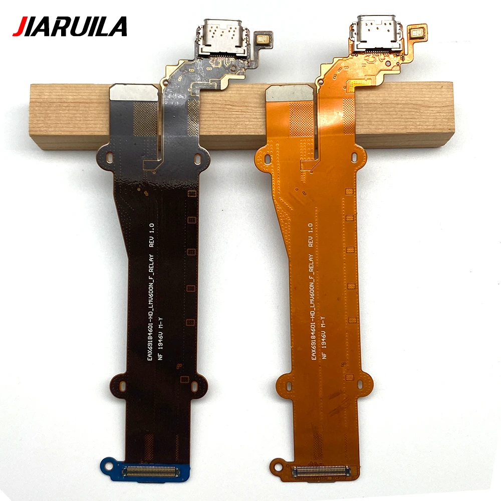 

10 шт./лот, верхняя плата USB-порта для зарядки, гибкий кабель, разъем, детали для LG V60 A B, микрофонный модуль