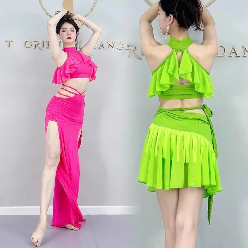 

Customized Belly Dance Costumes Practice Dress Performance Dress Modal Inspirational Half Skirt Short Sexy Oriental Dance Suit