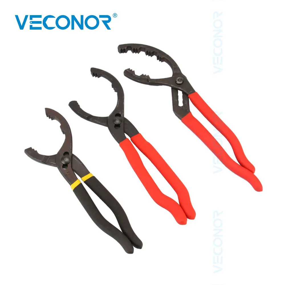 10/12/14 Inch Oil Filter Pliers Non Slip Grip Hand Adjustable Oil Filter Wrench Car Removal Repair Hand Tools for Engine Filters