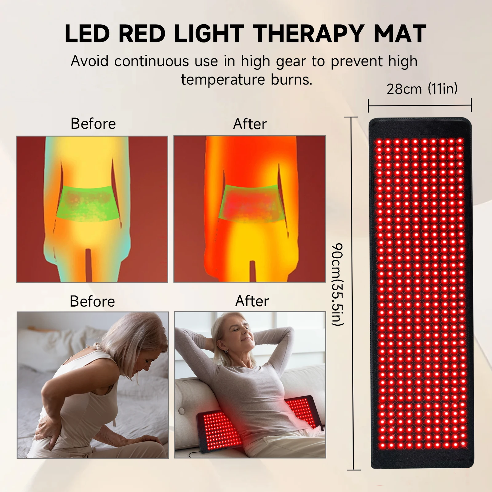 Photodynamic beauty instrument made of silicone material, large-area irradiation of red light + infrared light, high quality