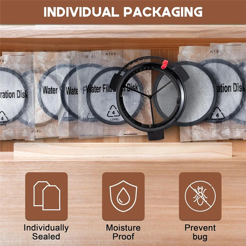 B59B-24PCS Replacement Coffee Maker Filtration Set Filter Disk With Frame Compatible With Mr. Coffee Makers And Brewer