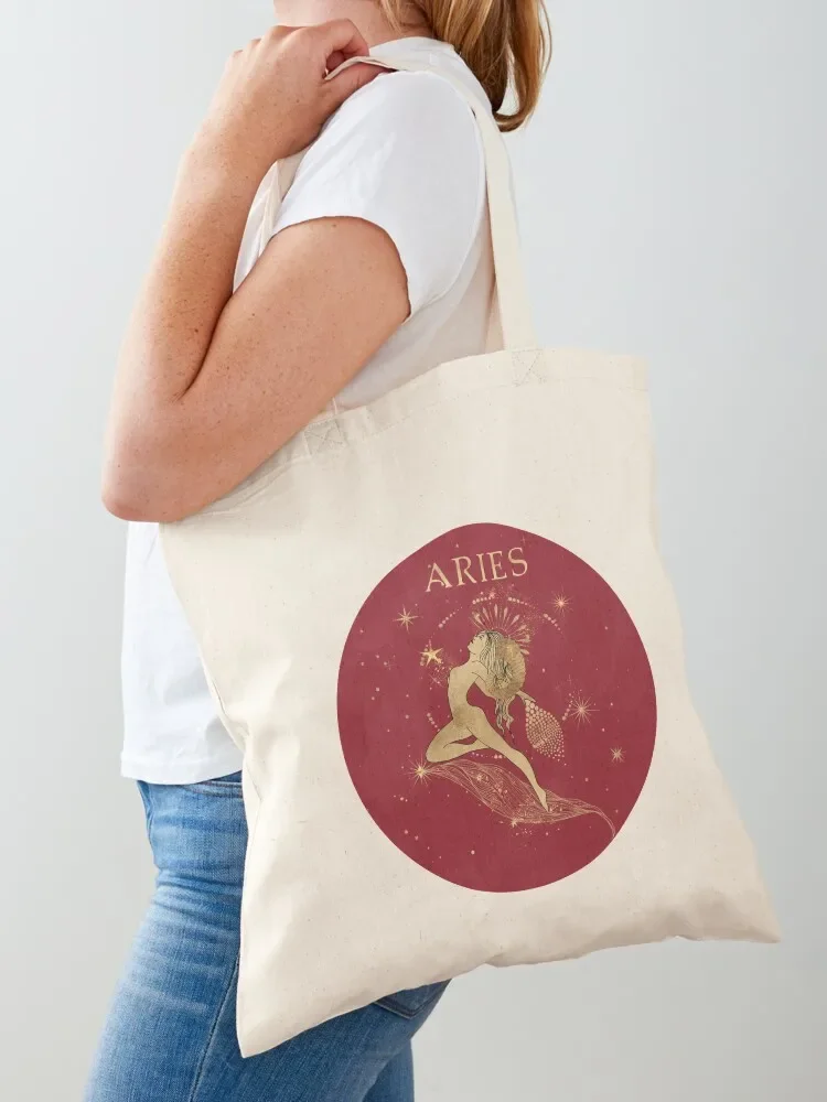 Aries zodiac woman Tote Bag Women's tote Cloth bags canvas