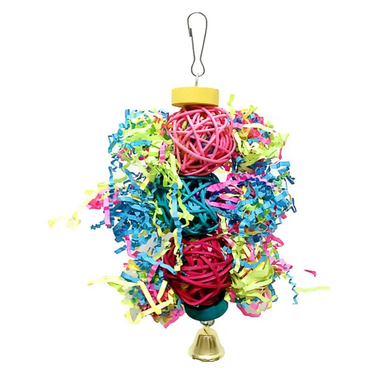 3Pcs/Lot Bird Parrot Toys Set Colorful Shredder Foraging Assorted Hanging Cage Birds Chewing Rack Toys Pet Parrot Molar Bite Kit