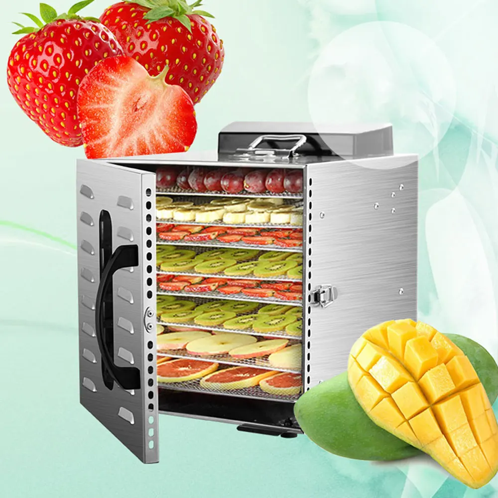 

8 Layer Stainless Steel Fruit and Vegetable Dyer Dehydrator Food Dehydration Dryer Dried Fruit Machine fruit dryer machine