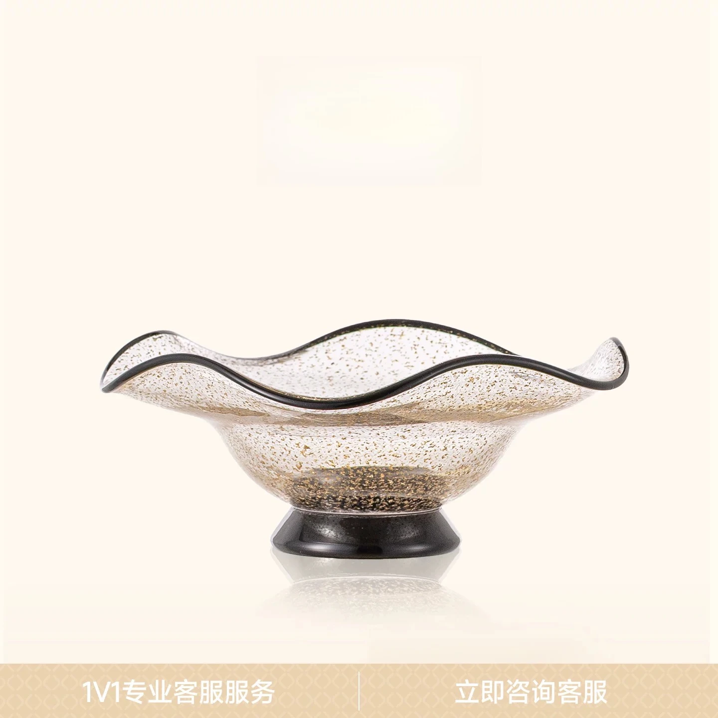 sprinkling gold glazed fruit plate, living room coffee table, household high-end exquisite and high-value storage plate