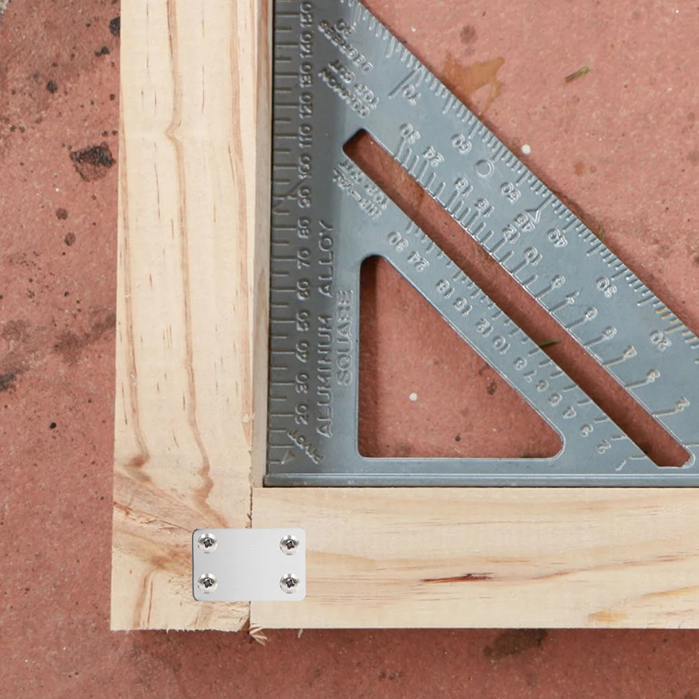 

20Pcs Stainless Steel Flat Brackets Straight Mending Plates Metal Mounting Plates for Wood Furniture Shelves Repair