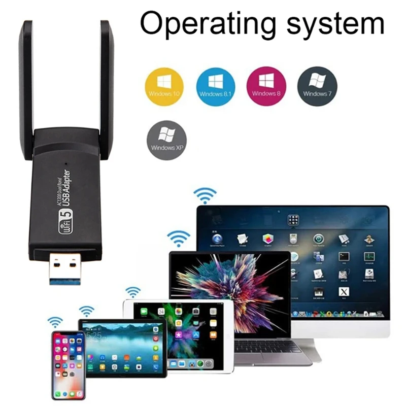 Двухдиапазонная беспроводная сетевая карта Bluetooth 4.2 + WIFI 2-в-1 USB беспроводная маленькая сетевая карта 5G без драйверов