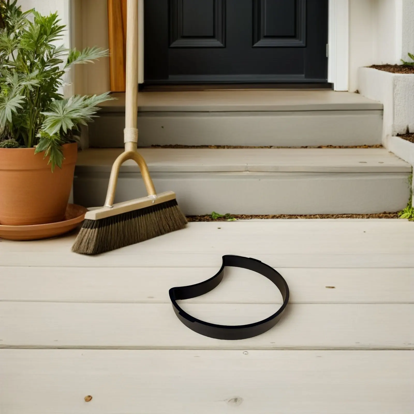 Crescent Shape Cement Floor Tile Mould Brick Mold DIY Lawn Garden Paving Concrete Molds Path Maker Stepping Stone Black