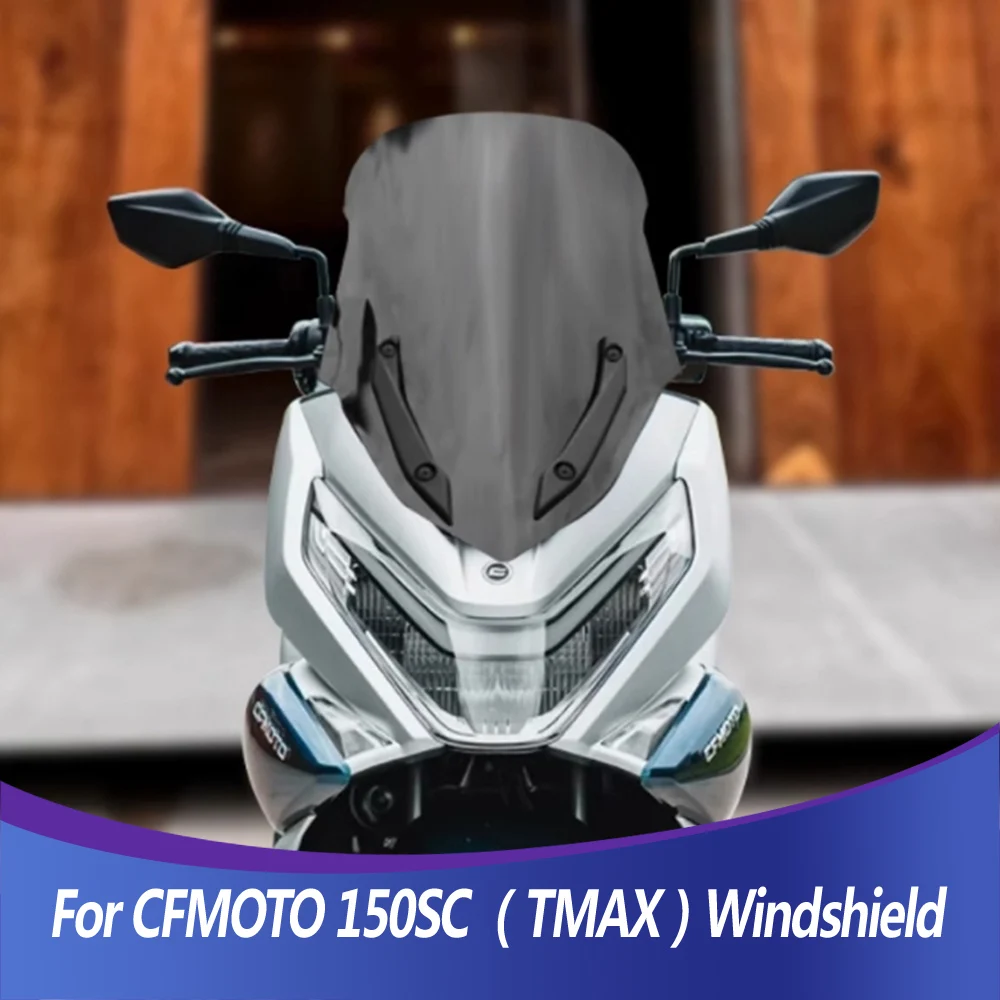 

For CFMOTO 150SC windshield imitation TMAX black windshield CF 150 SC raised windshield modification accessories sport version