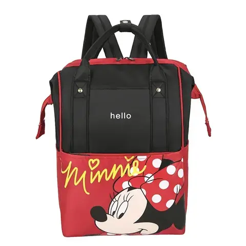 Disney Mickey Mouse anne bezi çanta çok fonksiyonlu sırt çantası renk kontrast anne bebek çantası minnie kız erkek Schoolbag çanta