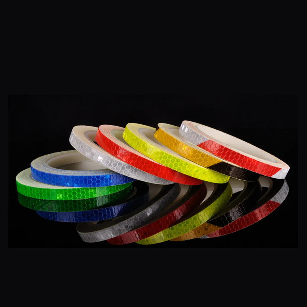 Bike Wheel Reflective Stickers Blue Cool Protective Tape 8m Fluorescent Decal for Night Fog Rain Cycling Wheel Rim