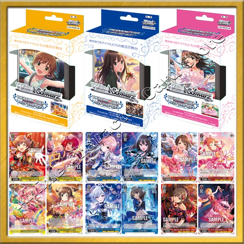 Original WS THE IDOLM@STER Card Cinderella Girl Weiss Schwarz Japanese Anime Goddess Story TCG Game Collection Cards Boys Toys