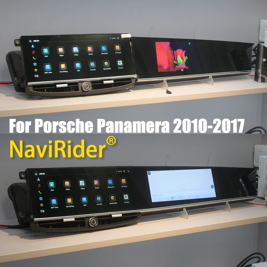 S Upgraded Interactive Dual Screen For Porsche Panamera 970 2010-2017 Android15 GPS Car Radio Multimedia Player Carplay Audio