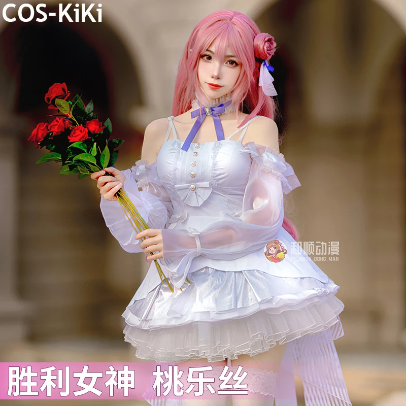 COS-KiKi NIKKE The Goddess Of Victory Dorothy Flower Wedding Dress Cosplay Costume Gorgeous Uniform Halloween Party Outfit Women