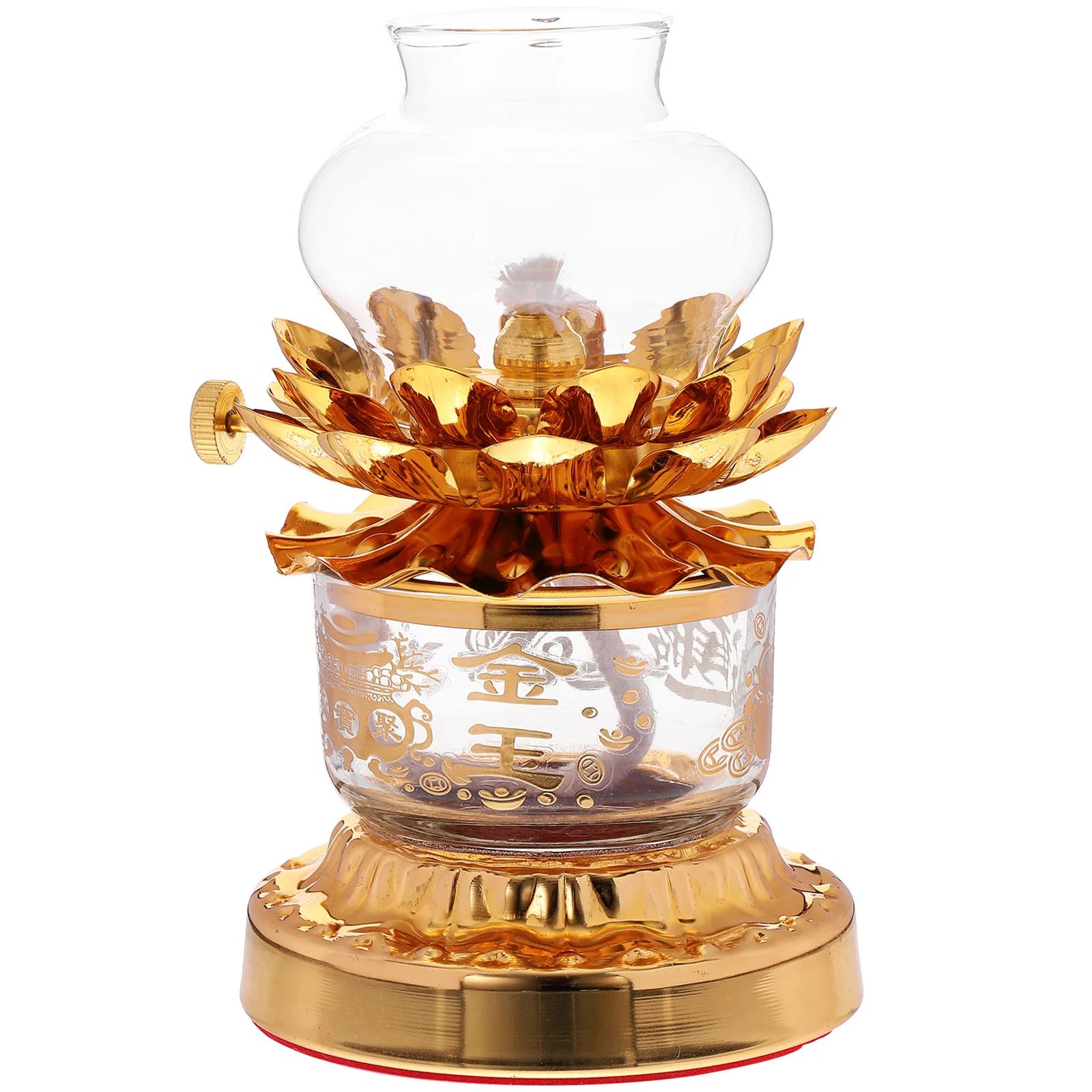 

Small Oil Lamp Retro Offering Light Creative Design for Buddha Worship Temple Home Decor Desktop Butter Lamp Windproof Dimming