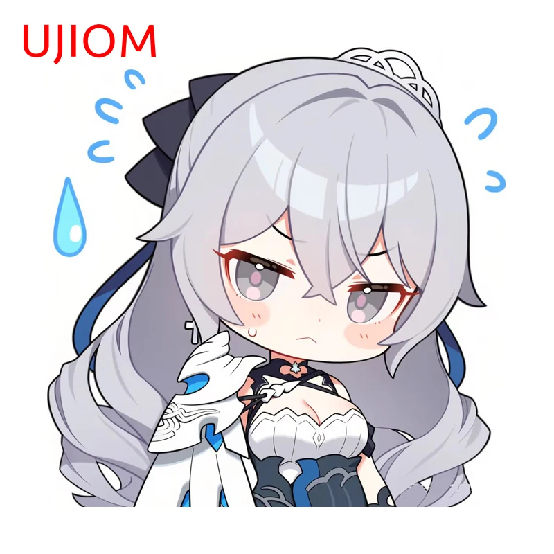UJIOM Bronya Zaychik Honkai Star Rail Game Character Wall Sticker Cute Funny Waterproof Vinly Decal Cupboard Adhesive Wallpaper