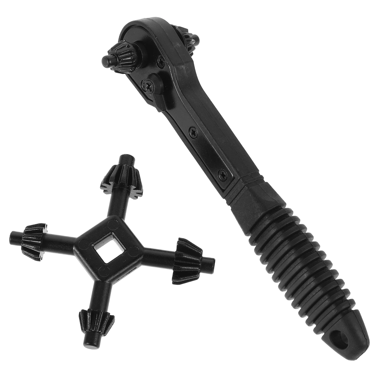 

2 Pcs Drill Chuck Wrench 125mm Ratcheting Key Black Handle Loosening Tightening Tool Spanner Replacement Manual Press