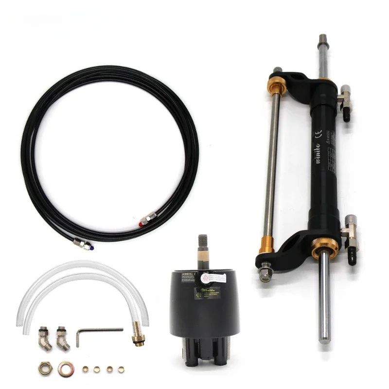 For 90HP Outboard Hydraulic Steering System For Boat With 27cc Pump Cylinder And Tubes