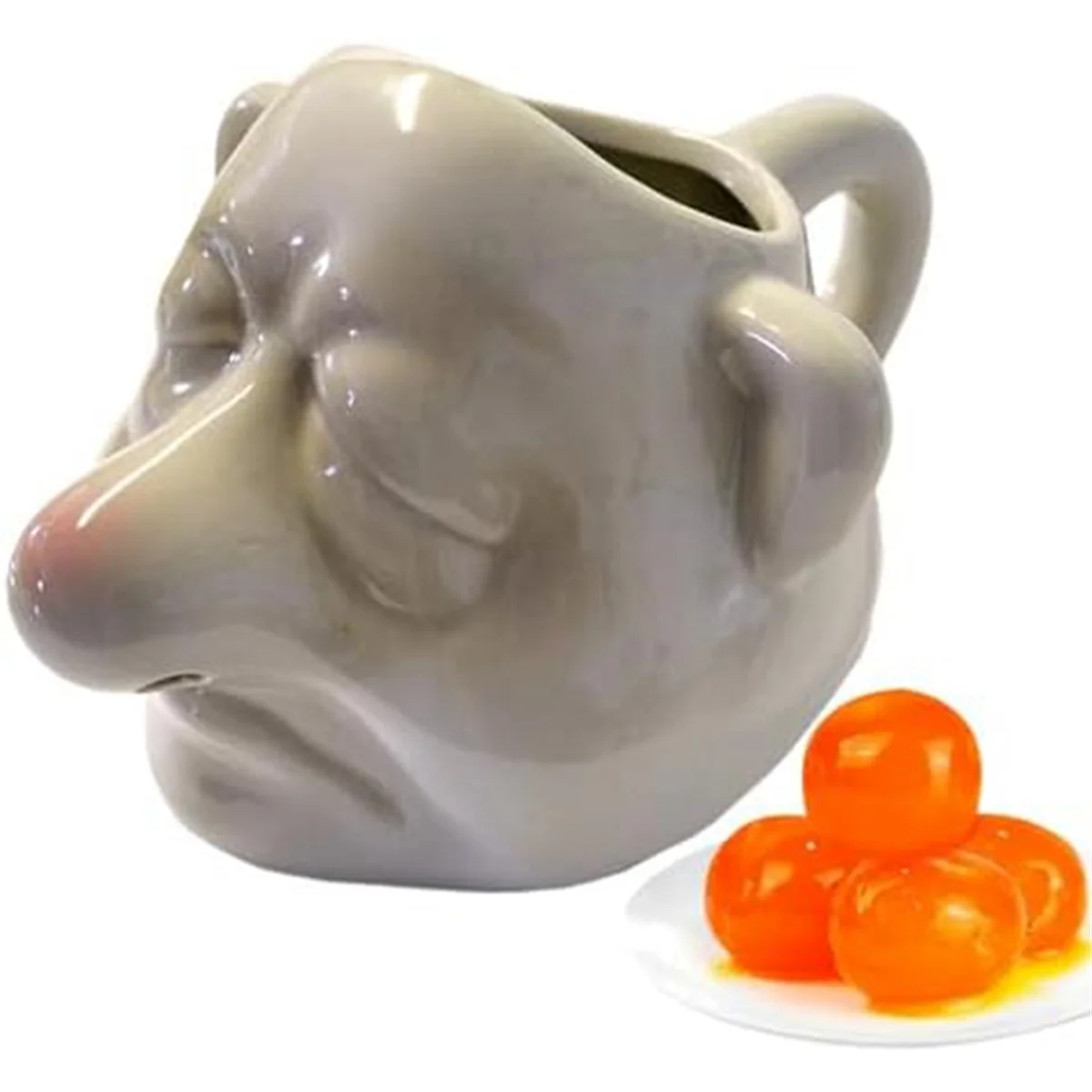 N38R_Bogey Man Egg Separator, Snot-Nose, Ceramic Egg Yolk Separator