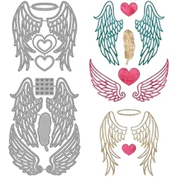 Angel Wings Cutting Dies Hearts Die Cuts Feather Embossing Stencil Template Carbon Steel Die Cutting Template