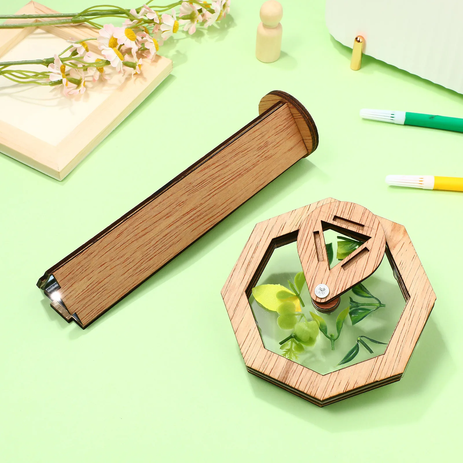 Kaleidoscope Making Set Handmade DIY Kit Large Lens for Children Discover Endless Fun Creative Gift Kaleidoscope