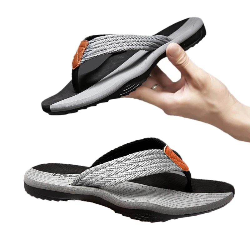 Men's flip flops, new summer cool sandals, color blocked sandals, casual non slip slippers, indoor and outdoor walking beach fli