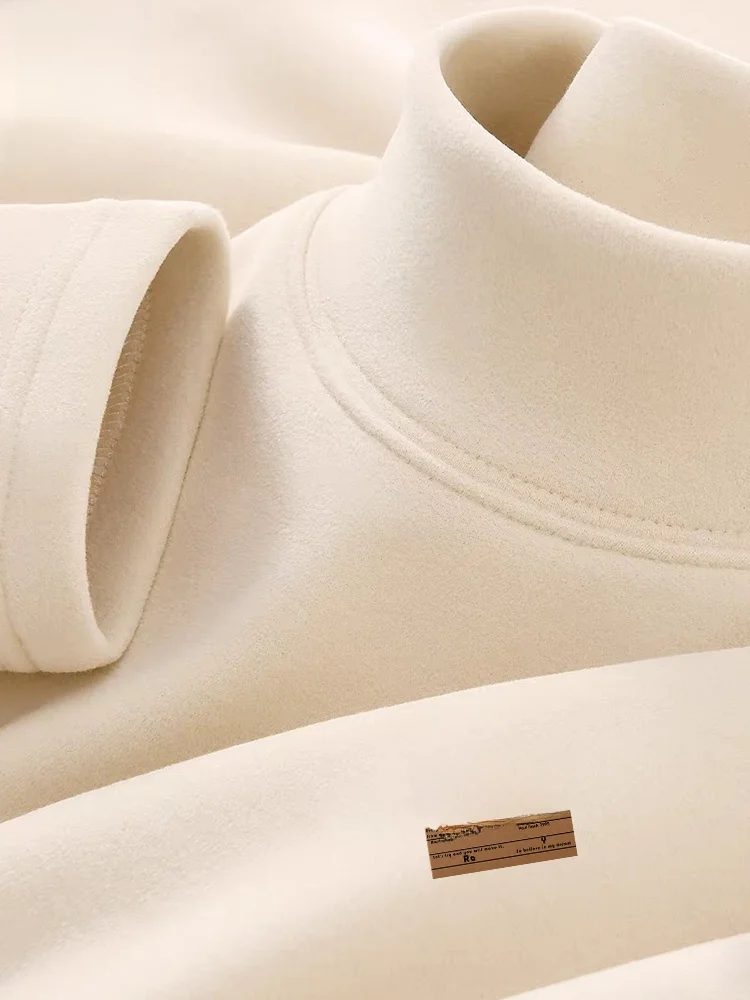 

Мужская футболка с длинным рукавом, на флисовой подкладке, с высоким воротником, теплый базовый слой для осени и зимы