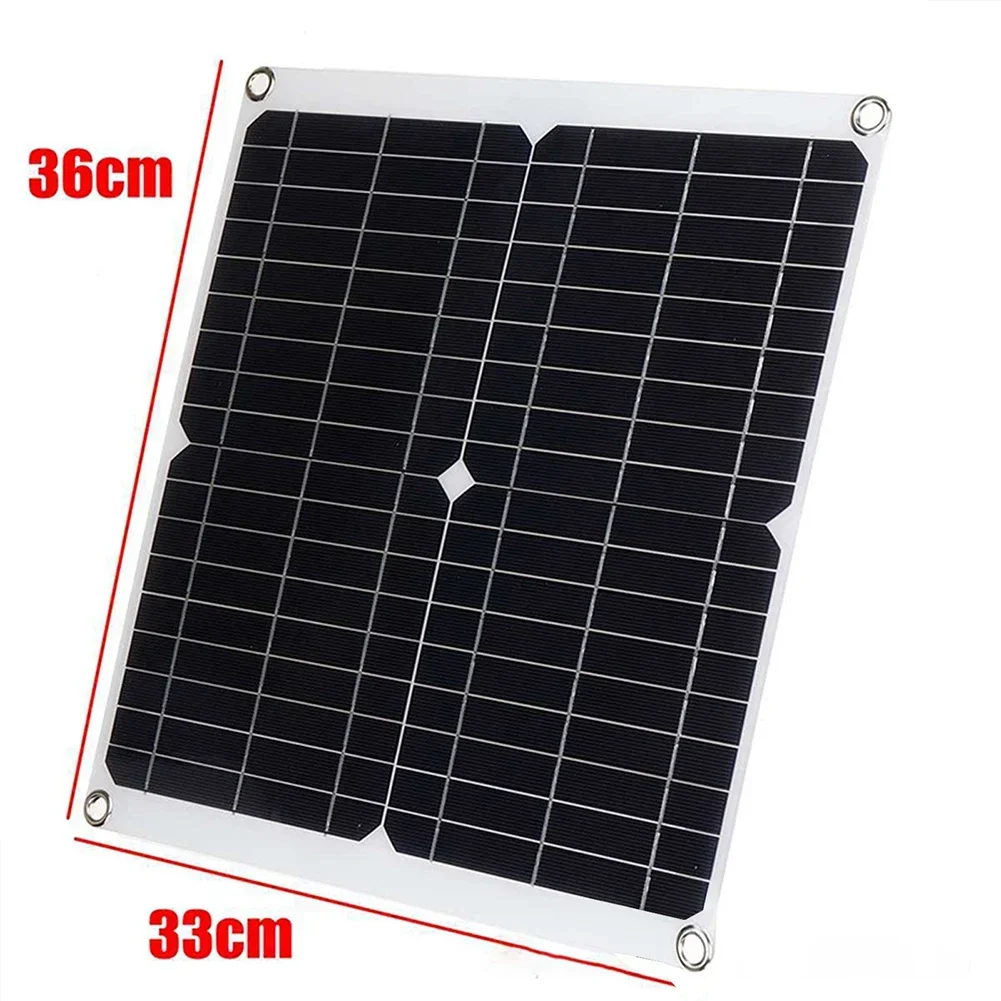 Imagem -02 - Acampamento para Motorhomes Montanhismo 360x330x3 mm 50w Painel Solar Portátil com Portas Usb Duplas Melhoria da Casa