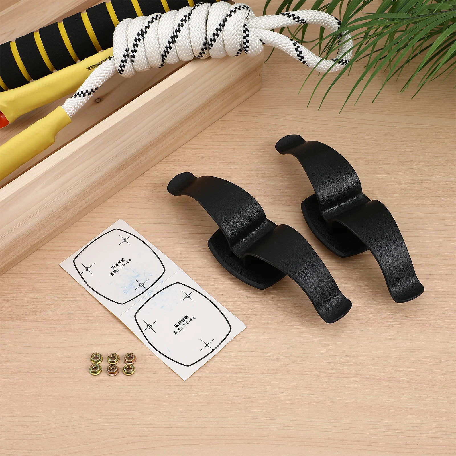 

2 pcs Umbrella Holder Rain Umbrella Clip Abs Plastic Screw Mounted Trunk Door Organizer Rack Fishing Rod Club Storage Black Auto