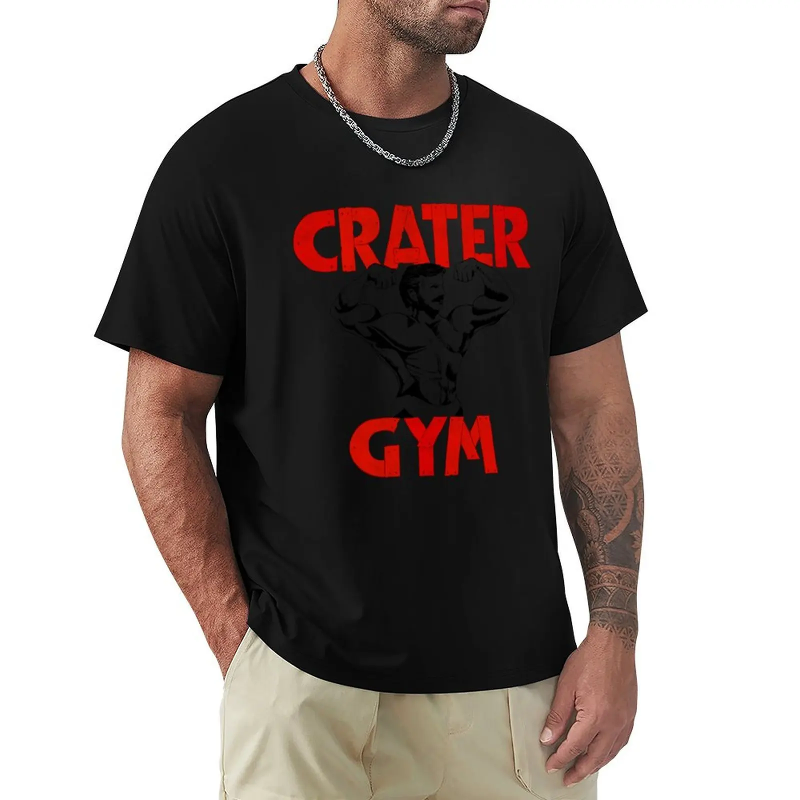 Love Lies Bleeding Inspired Vintage Crater Gym T-Shirt Festive Simple T-Shirt