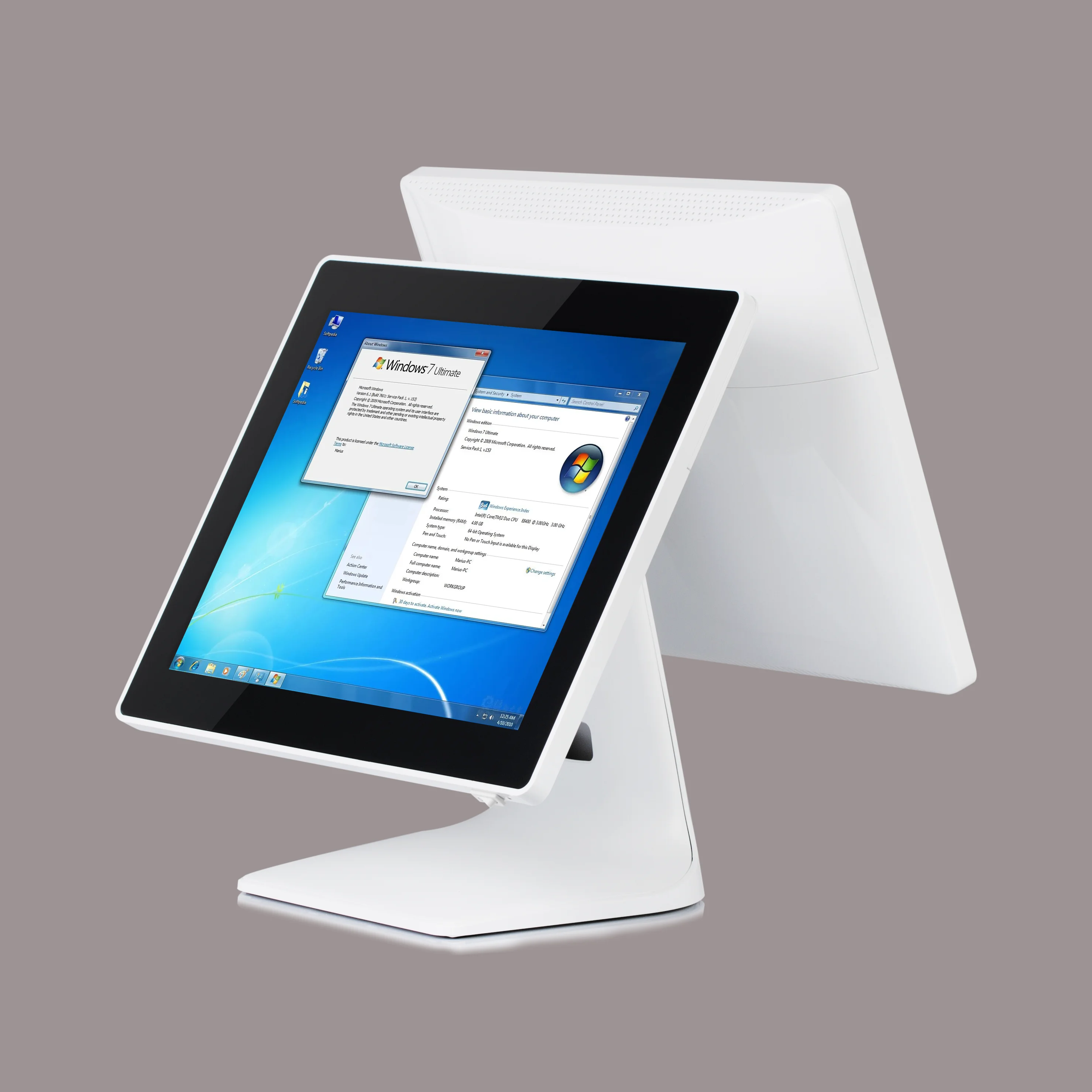Free Shipping Touch EPOS Terminal PC Dual Screen All In One POS for Sale