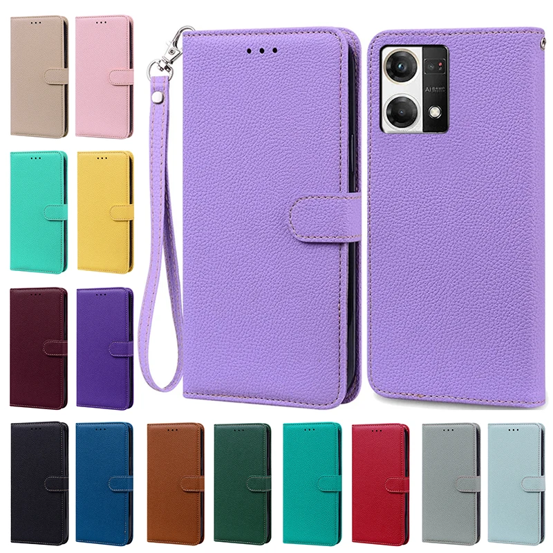 

For Oppo Reno 7 CPH2363 Wallet Flip Phone Case Cover For Oppo Reno7 4G Fundas Shockproof Silicon Coque For Oppo F21 Pro F21S Pro