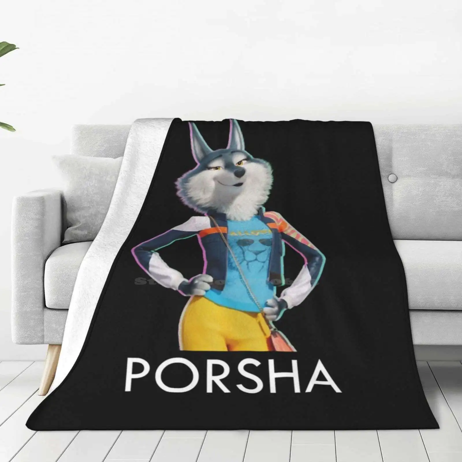 Porsha Sing 2 Blanket Soft Warm Travel Portable Blanket Porsha Crystal Sing 2 Buster Moon Clay Calloway Bono Animation Meena