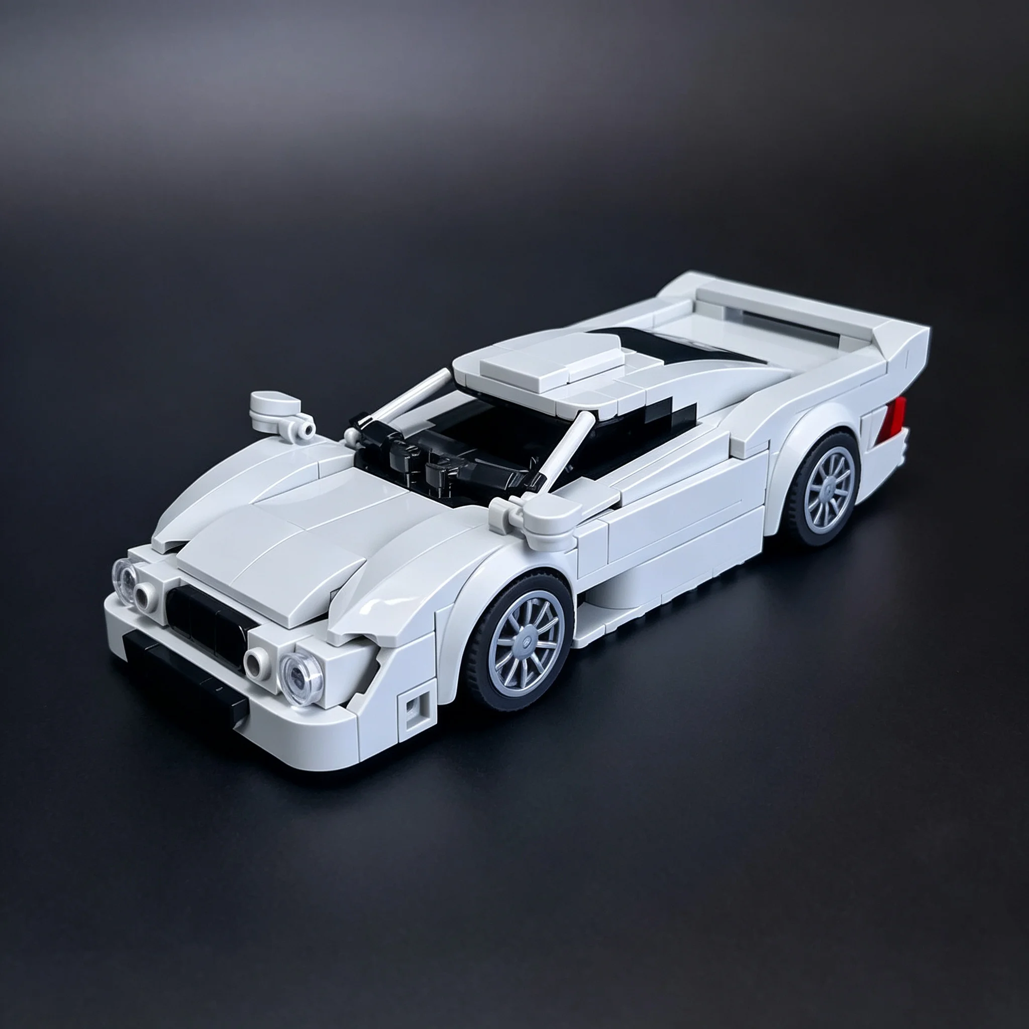 371pcs MOC Mercedesees Benz CLK GTR Strassenversion City Champions Model Building Blocks Christmas Gifts Education Assemble view 5