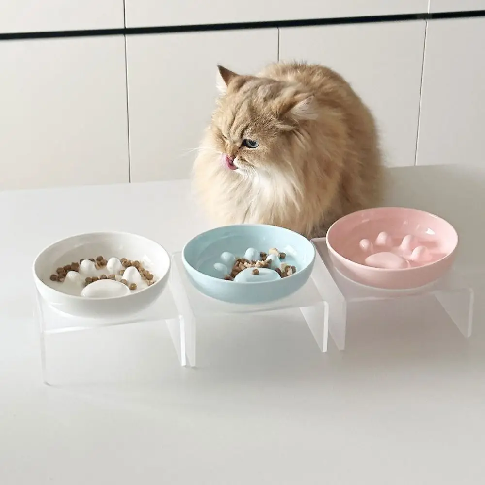 

Ceramic Cat Food Water Bowl Non-Slip Anti-flip Pet Feeder Bowl Multifunction Anti-vomiting Pet Water Container Dog Accessories