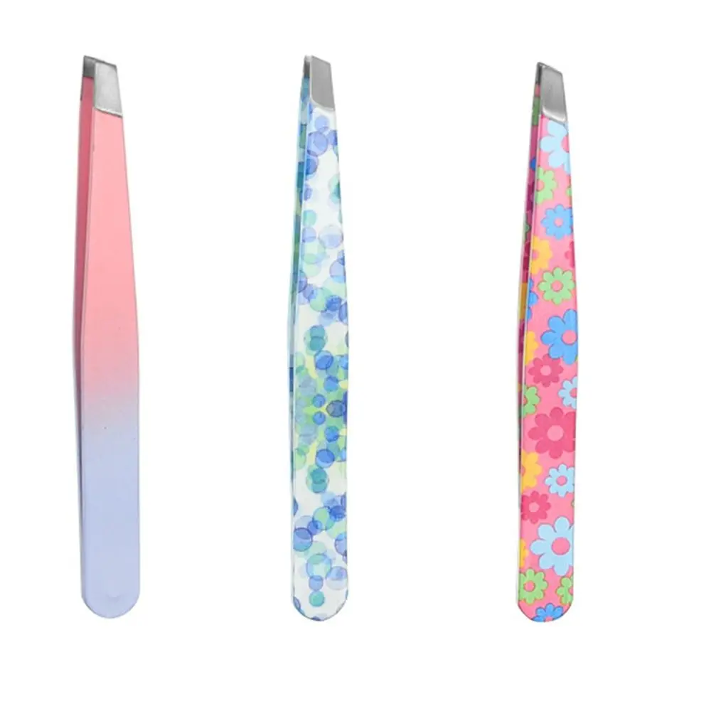 Professional Cartoon Pattern Eyebrow Tweezers Removal Fine Hairs Brow Trimming Eyebrow Clip Multifunction Waterproof