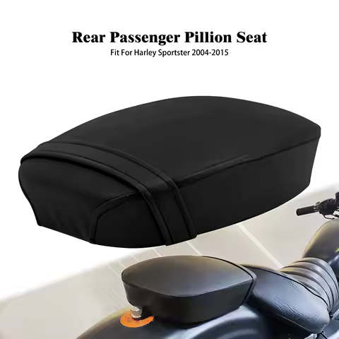 Motorcycle Passenger Seat Cushion Pillion Black Rear Seat Pad For Harley Sportster XL 883 Iron 1200 Forty Eight Roadster 2004-22