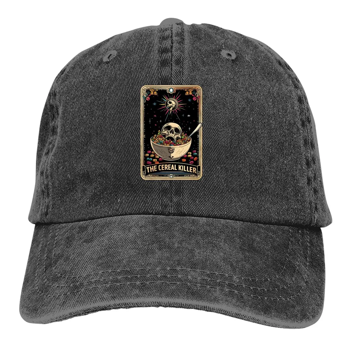 

Skull Tarot Card Serial Killer Pun Baseball Cap Men Hats Women Visor Protection Snapback Cereal Killer Caps