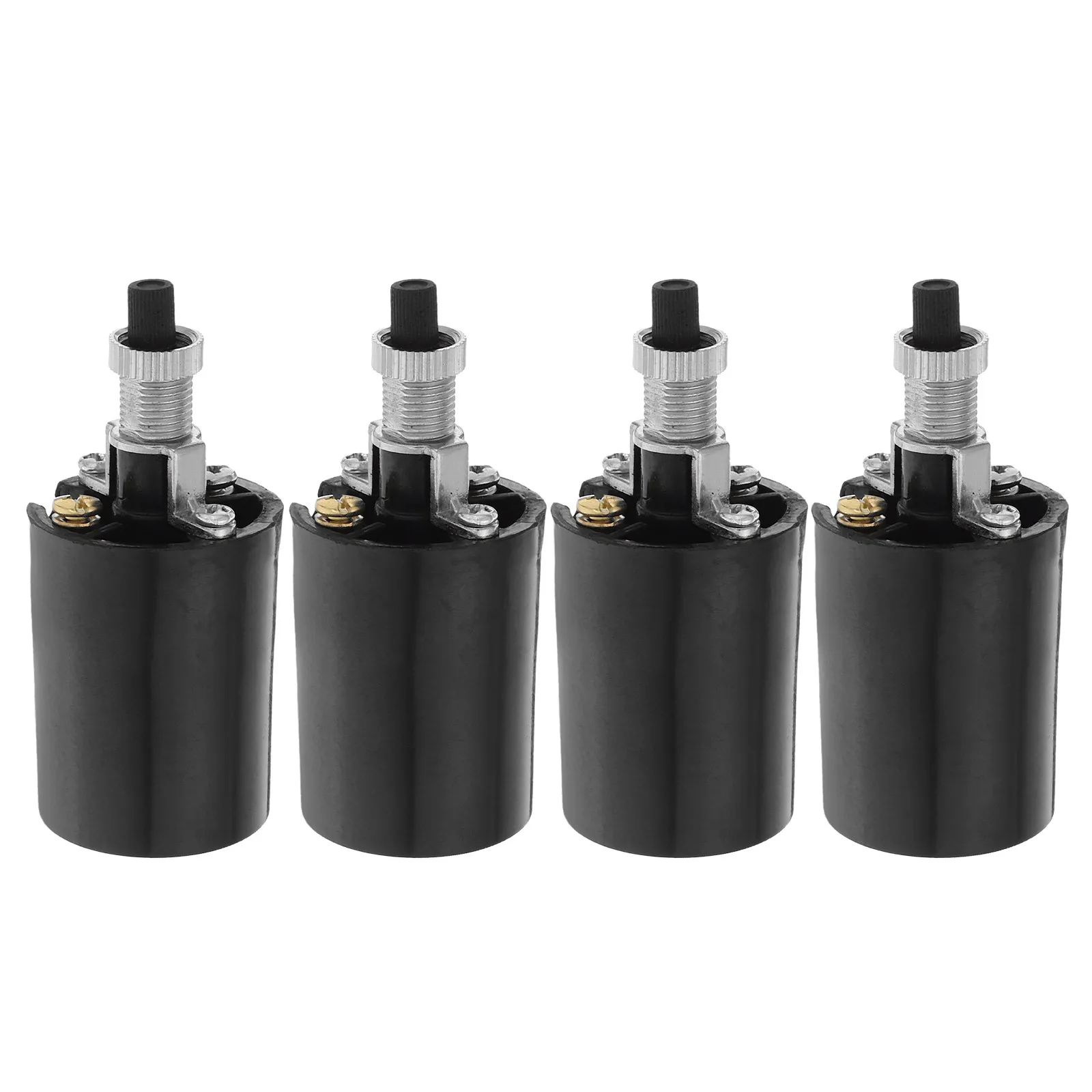 

4Pcs Dual Control E26 E27 Screw in Lamp Socket Replacement Knob Ceramic Twist Switch for Floor Table Bedroom Office Living Room