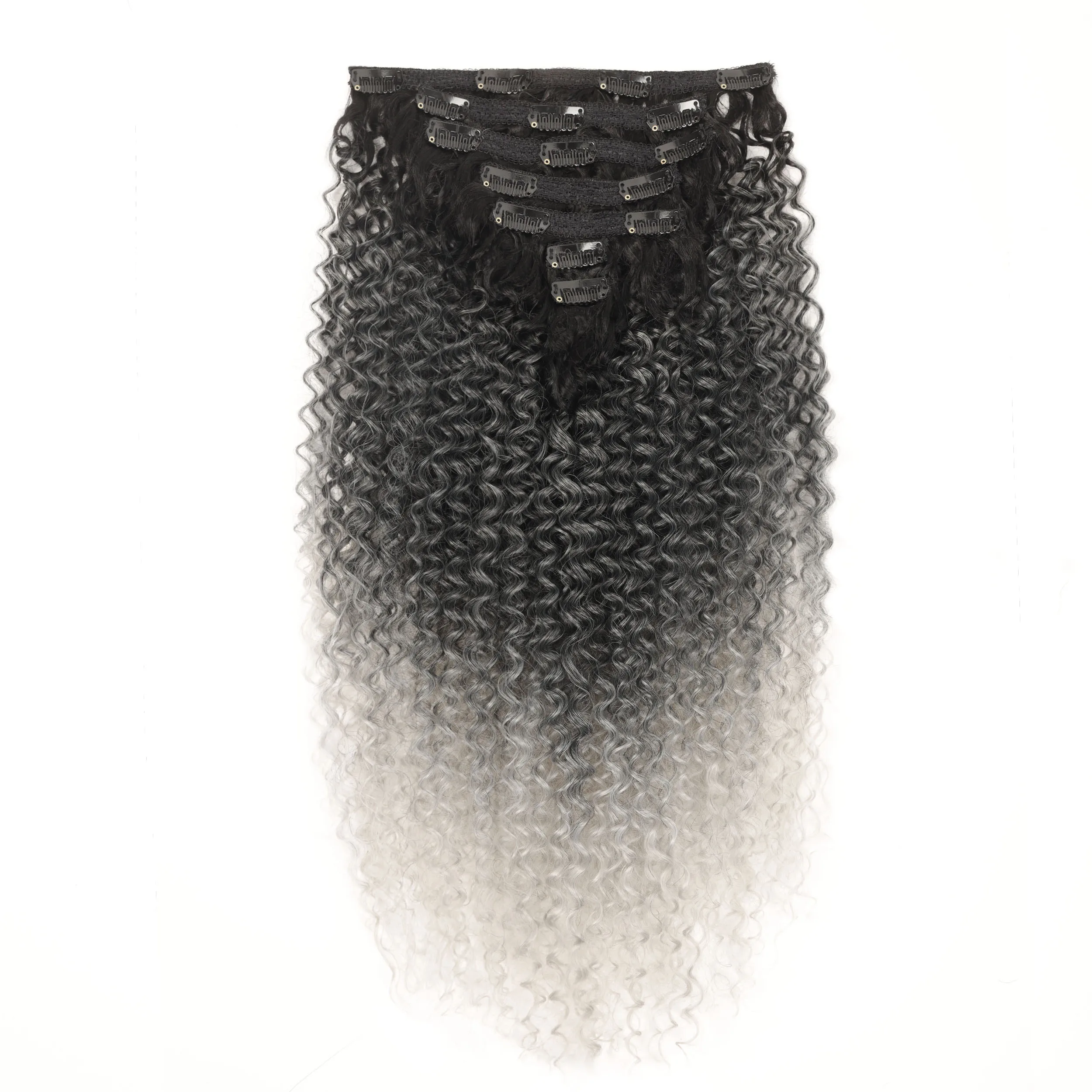 Synthetic Jerry Curly Hair 26inch Kinky Curly Clip In Hair Extension Natural Hairpieces Hair Extensions Clip in 7 Pcs Full Head