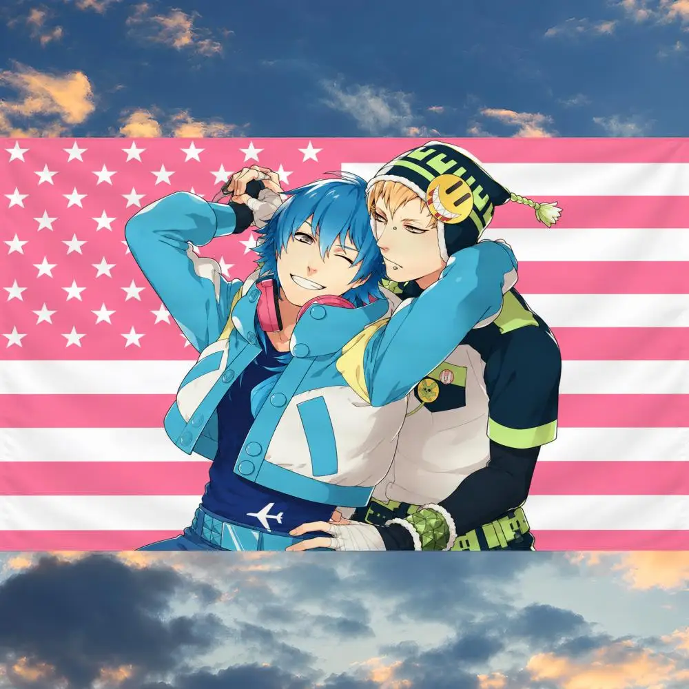 Game DRAMAtical Murder Aoba Koujaku Noiz Flags Banner Wall Hanging Decor Personality For Party Bedroom Outdoor Hogar Bedside