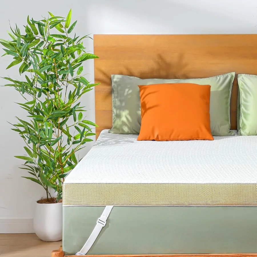 3 Inch Memory Foam Mattress Topper Twin Cooling Gel Infused Mattress Topper with Soft Cover CertiPURUS and OekoTEX Certified Id