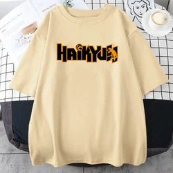 2024 Anime Haikyuu Manga Printed Men's New Short sleeved Hip Hop 100% Cotton Round Neck T-shirt Men's Cute Clothing in Japan