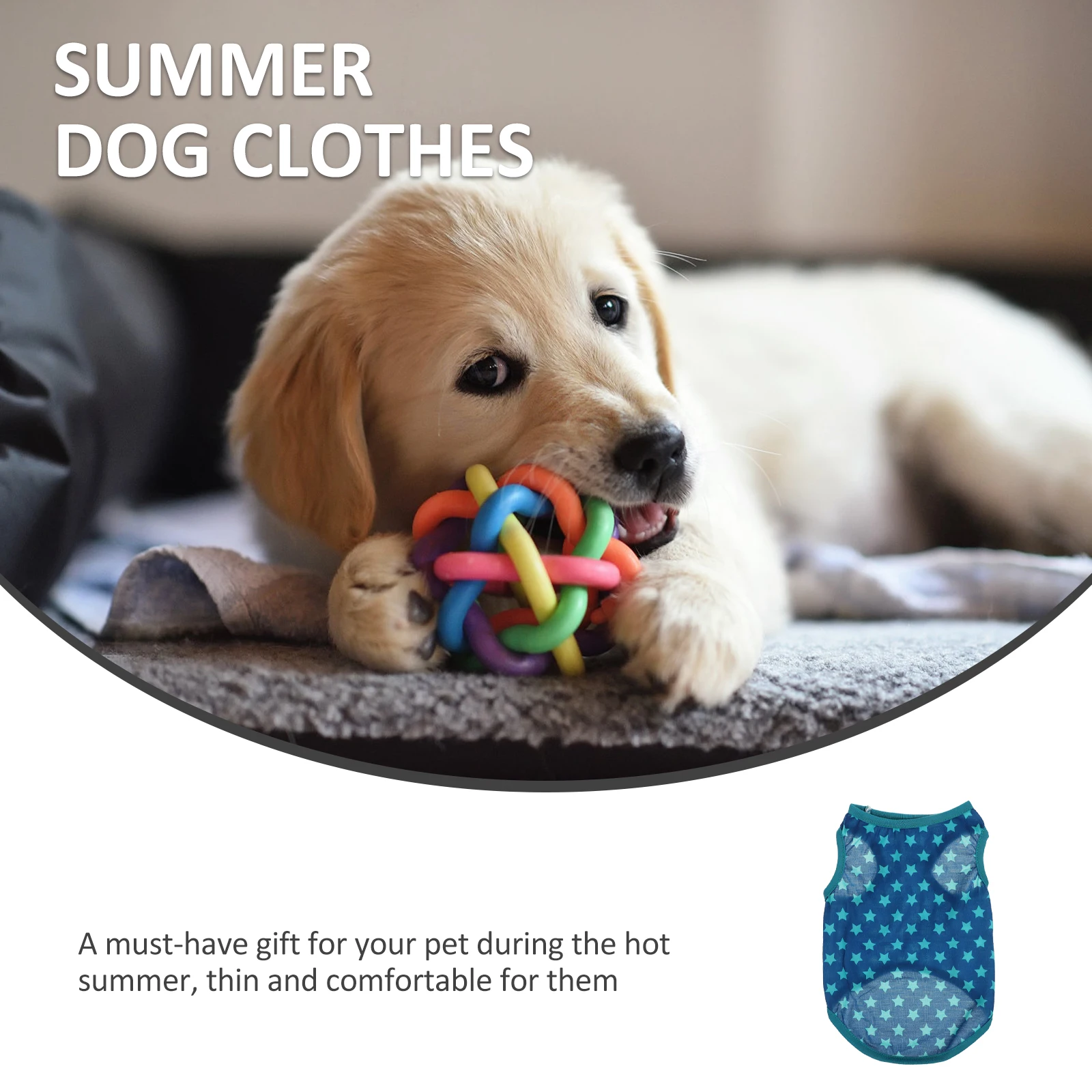 

Summer Pet Dog Vest Thin Puppy Cooling Lightweight Breathable Decorative Dog Clothes Outdoor Puppy Shirt Vest Clothes