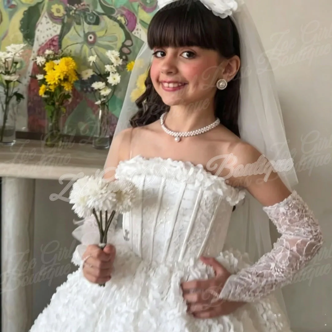 robe-de-demoiselle-d'honneur-blanche-sans-bretelles-avec-appliques-de-roses-3d-robe-de-bal-courte-en-tulle-bouffante-pour-mariage-premiere-communion-anniversaire-personnalisee