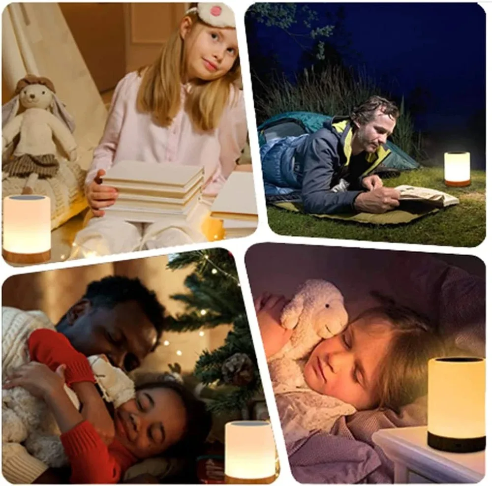 LED Touch Lamp Night Light Table Lamp Bedside Lamp Bedroom Lamp with Touch Sensor Portable Desk Lamp Light for Kids Gift