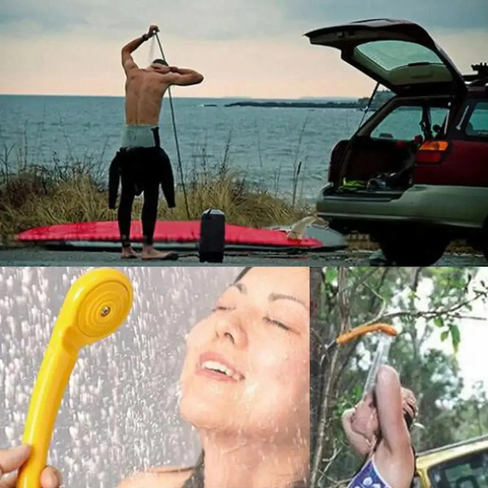 

Portable Electric Shower Head Camping Water Pump Car Caravan Hiking Outdoor