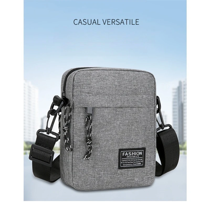 

Multi-Pocket Shoulder Bag with Front & Back Zipper - Adjustable Detachable Strap (Organizer Crossbody Bag for Daily Essentials)